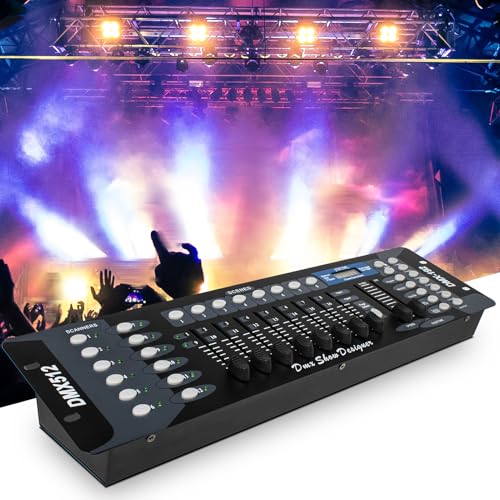 SHEHDS 192 DMX DJ Controller LCD Display DMX Controller DJ Equipment Stage Light Controller, Par Lights, Moving Head Lights, Pubs, Night Clubs, Disco DMX192