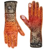 KEMIMOTO Heated Hunting Gloves, Thin Flexible Camo Gloves for Men Women, Touchscreen Rechargeable Warm 3 Heat Settings Max 140°F for Hunting Deer Duck Fish, 2 Battery Packs (M)