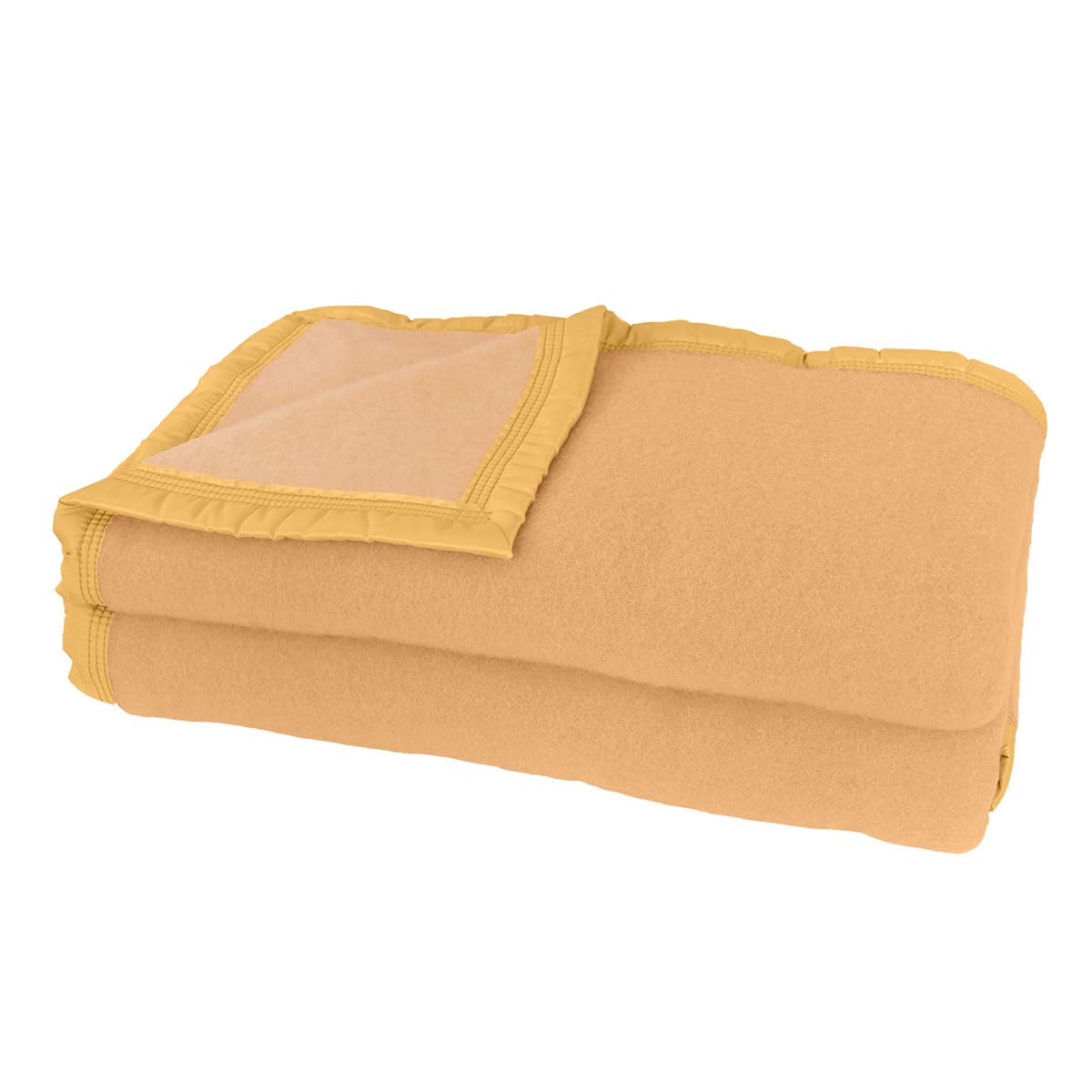 Couverture Laine Mais/​Champagne 240 x 260 cm - POYET MOTTE - Gamme Aubisque - Made in France