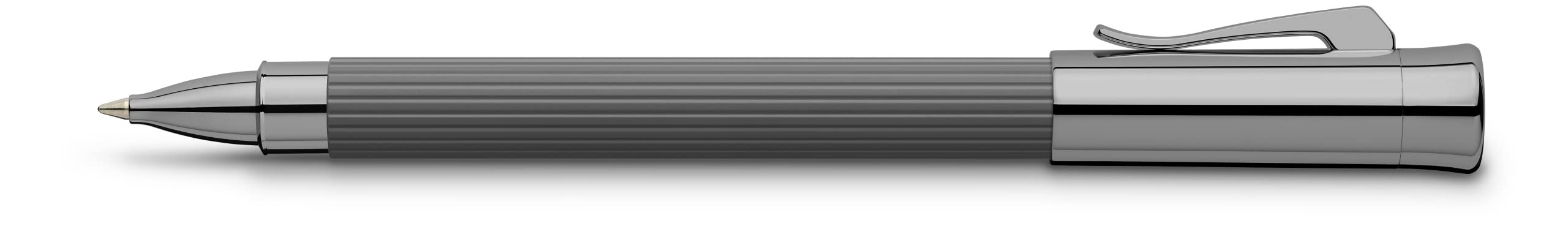 Graf von Faber-Castell 141598 Roller Tamitio, Gris Piedra | Tinta negra de secado rápido y piezas metálicas recubiertas de rutenio