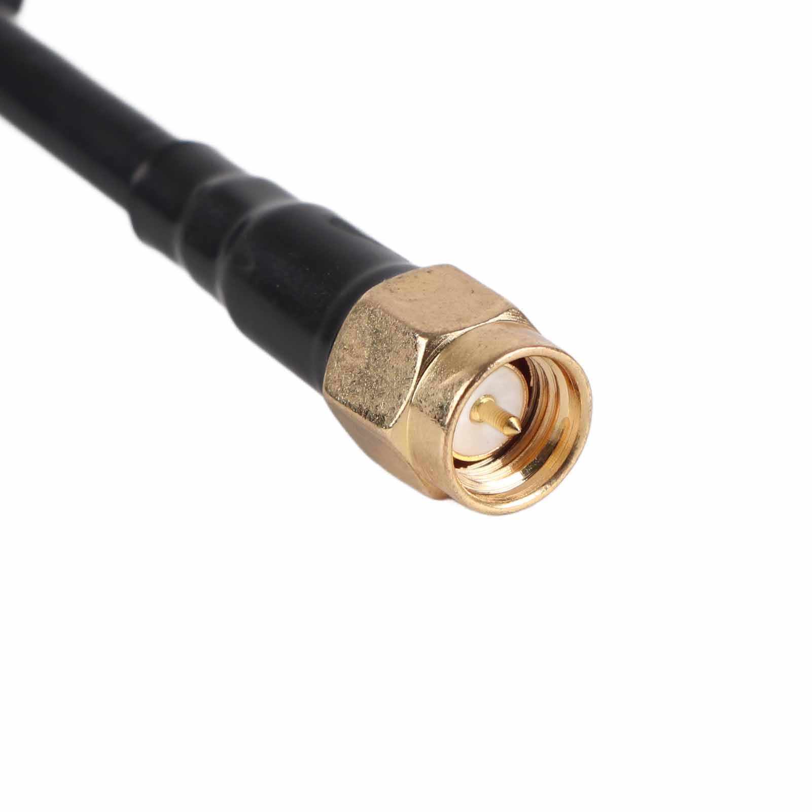 Antena, 5,8 GHz 3dBi RHCP antena o wysokim wzmocnieniu do wyścigowych dronów RC Części i akcesoria (czarny przewód wewnętrzny SMA)