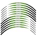 Decalcomanie Moto Rim Stripes Adesivi Per Ruote 12 Strisce Anteriore Posteriore Nastro Biadesivo Per Cerchioni Per Kawasaki Per ER-6N ER6N Adesivi (Color : 17)