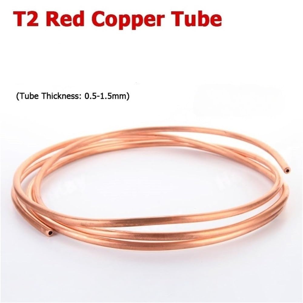 Tubo de cobre en espiral flexible, Tubo de cobre de la bobina del T2 del tubo capilar for tamaños múltiples de la reparación de la CA y del laboratorio(5M*6.35MM*5.15MM)