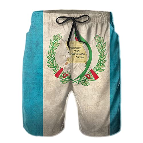 Bañador De Natación Pantalones Cortos Bandera De Guatemala Orgulloso Guatemalteco Vintage Bermudas Cortos Impermeable Bañadores De Surf Transpirable Bañador para Hombre para Piscinas M