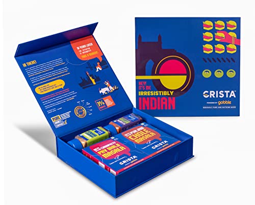 Image of CRISTA Irresistibly Indian Seasonings Gift Box | Biryani Masala, 45gms | Chole Masala, 100 gms | Pav Bhaji Masala, 100 gms | Bombay Sandwich Masala, 50 gms | Pack of 4 Diwali Gifts | 295 gms