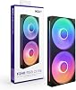 NZXT F240 RGB Core - 240mm Single Frame Fan Unit with 2 x 120mm RGB Fan - Speed and Lighting Control - High Static Pressure and Air Flow - Fluid Dynamic Bearings - 8 aRGB LEDs Per Fan - Black
