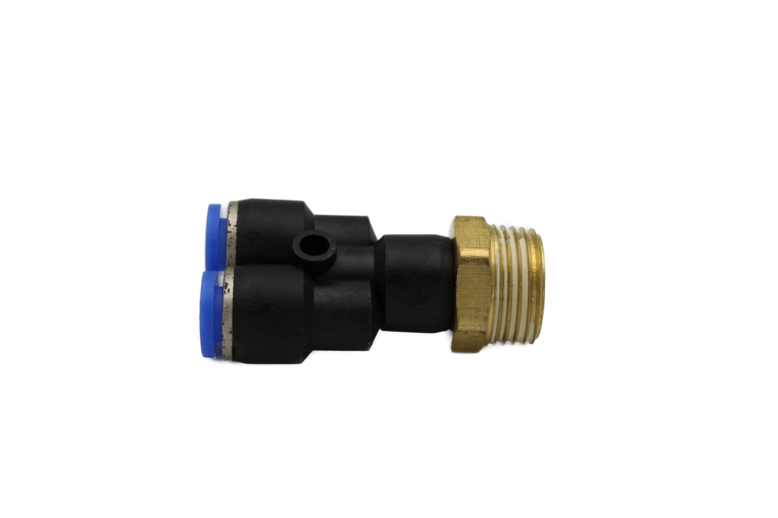 Pneumatik Y-Verteiler 1/2" Auf 6mm – 2 Stück – Messing, IQS-Steckanschluss, Für Druckluft & Wasser