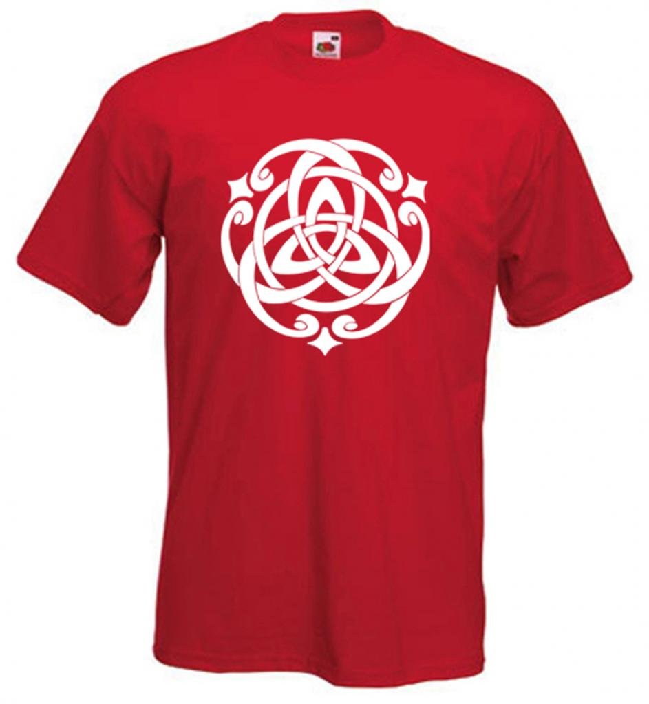 Tribal T-Shirts Men's Red Celtic Knot T Shirt (Small, )