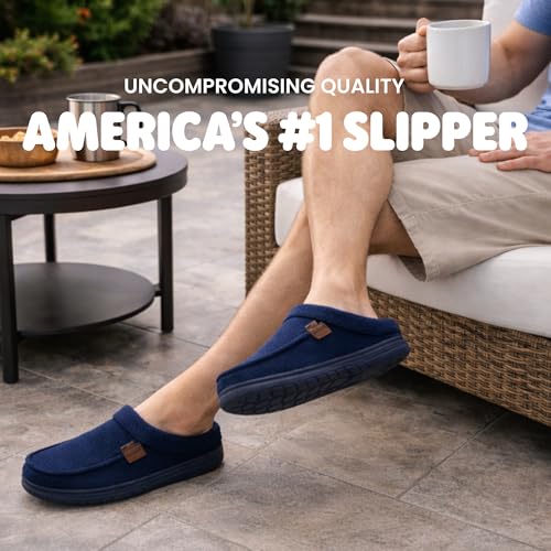 Image of Dearfoams Men's Brendan Indoor /Outdoor Breathable Memory Foam Clog House Shoe with Wide Widths Slipper