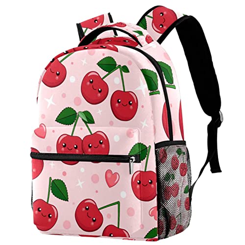 Sac à dos cerise rouge pour livres d'école enfants