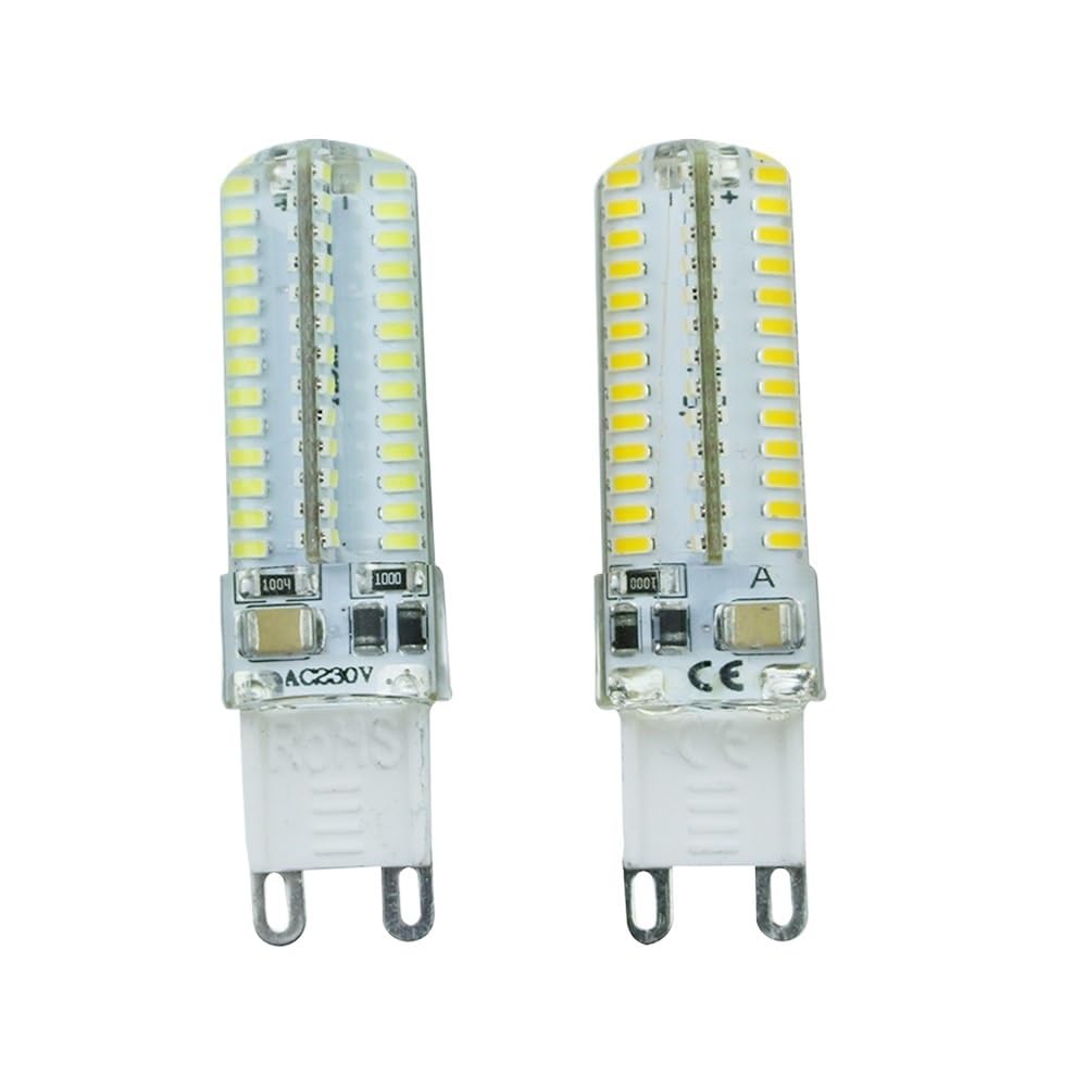 NXCVBNKZJ KJXP Lighting, Pack of 50, LED Corn Bulb Crystal Spotlight AC220V G4/G9 9W SMD2835 104Leds LED Crystal Chandelier Bulb(Warm White,G9 7W)