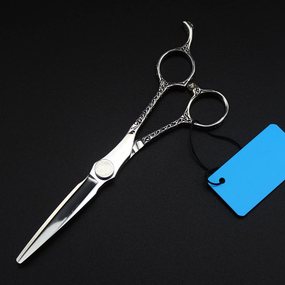 Haarschneideschere, 6 Zoll, Professionelle Schere Aus Japan440C-Stahl, Durchbrochene Haarschere, Zum Schneiden Von Haaren, Zum Effilierscheren Für Friseure,Satz-Q