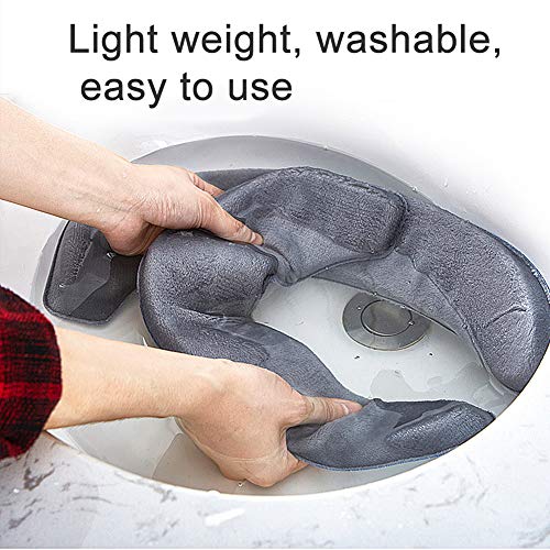 CHEPL Toilettensitzabdeckung 2 Paar WC-Sitzbezug Warme Universal WC-Sitz-Pad Waschbar Weich für Familie Hotel Badezimmer – Bild 5