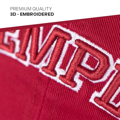 Gorra ajustable unisex Temple Owls con bordado y visera miniatura 3