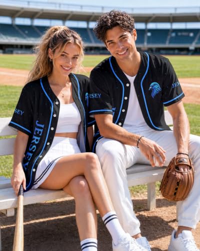 Image of 99TIMORO Graphic Baseball Jersey Shirts for Men and Women | Street Wear Funny Button Down Shirt Short Sleeve Lightweight Breathable Casual Wear Sports Events Summer Gifts Relaxed Fit