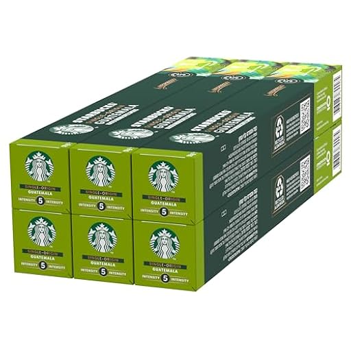 STARBUCKS Single-Origin Guatemala de Nespresso, Cápsulas de Café de Tueste Suave 6 x 10 (60 Cápsulas) | Ya disponible en tu tienda friki favorita! En mundofriki.es!