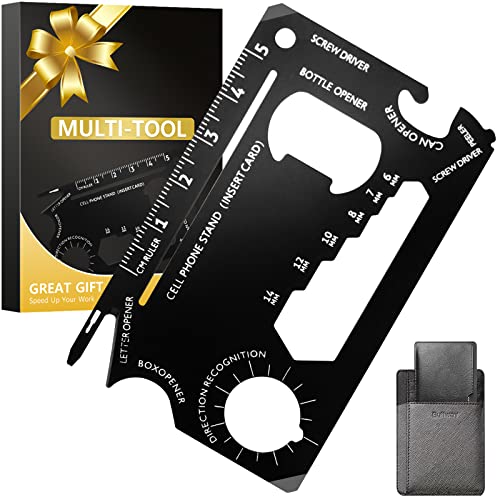 Stocking Stuffers Gifts For Men, 18 In 1 Wallet Multitool Card, Pocket Tool Credit Card Size, Cool Gadgets Christmas Gifts For Men Who Have Everything, Anniversary Birthday Gift For Him Dad Husband #TOP2