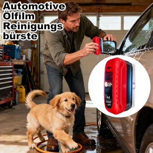 Resim Otomotiv Yağ Film Tabakası Temizleme Fırçası - Anti-Sis Temizleyici Ajan, Yeniden Doldurma Otomobil Yağ Film Temizleyici ile - Net Görüş İçin Ön Cam SUV Kamyon Traktör Araç 
