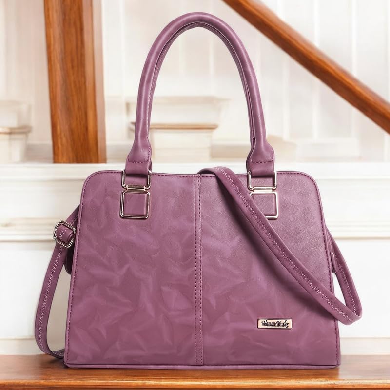WOMEN MARKS Women's Polyurethane Barfi,With Internal Pocket,With Pretty Look For Women (Purple),Shoulder Bag 2