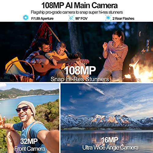 Doogee S99 (2023) Rugged Smartphone, 15Gb+128Gb Rugged Phone Unlocked, 108Mp Triple Camera, 64Mp Night Vision, 6.3" Fhd+ Ip68 Waterproof Phones, Dual 4G Rugged Cell Phone, 6000Mah Battery, Nfc, Otg #TOP2