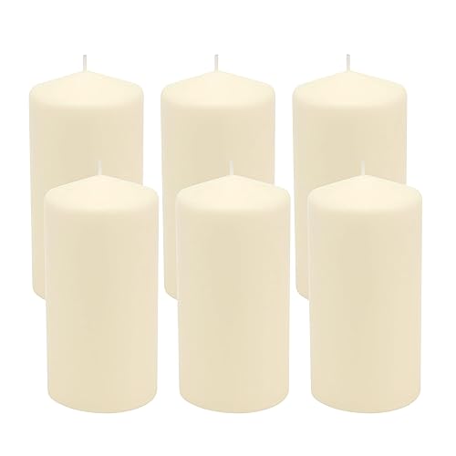 Stonebriar Unscented Pillar Candles – 65 Hour Burn Time, Long-Lasting