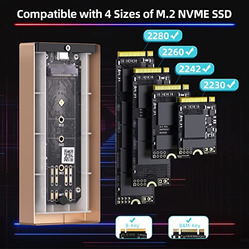 Caja Externa RGB M.2 NVME SSD USB 3.1 Gen 2 Tipo C miniatura 5