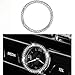 YUWATON Car Interior Clock Watches 3D Rhinestone Decals Ring fit for Mercedes Benz Bling Accessories C Class E Class S Class GLC CLS (Round Clock)