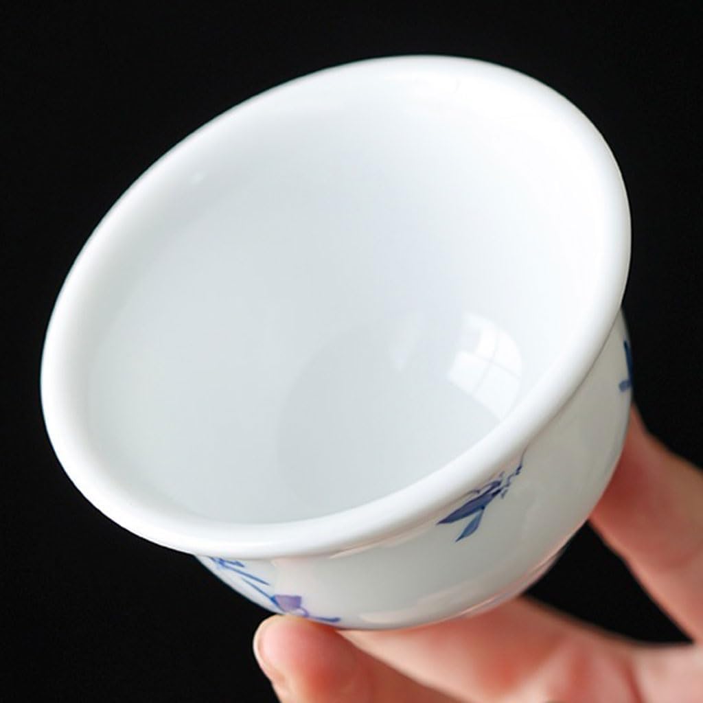 GSOUL Kungfu Tea cup Afternoon Tea Household Cup Hand-painted Phalaenopsis Host Brewing Kung Fu Set Ceramic Single Small Tea Cups