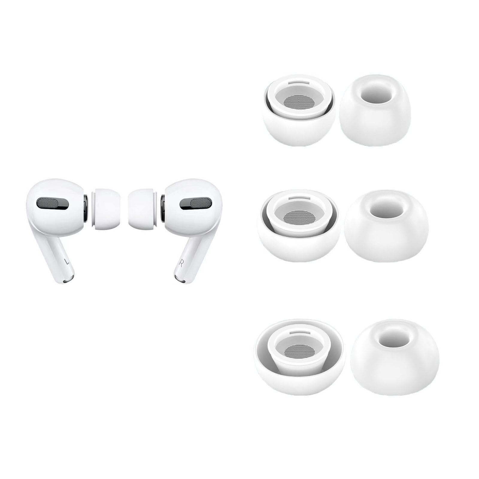 Amazon | AirPods Pro/2世代 イヤーピース シリコンイヤーチップ 遮音