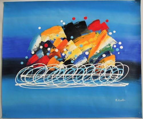 Cycling Race - Large Fine Art oil on canvas painting and craftsmanship, hand made wall art