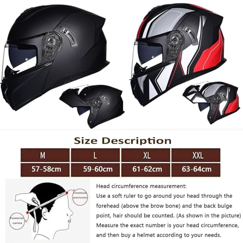 Casque moto modulable Bluetooth XXL pour scooter et chopper - 3