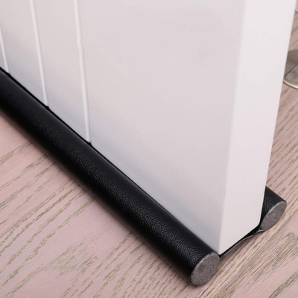 96cm Flexible Door Bottom Sealing Strip Guard Sealer Stopper Weatherstrip Wind Dust Blocker Protector (3, Black)