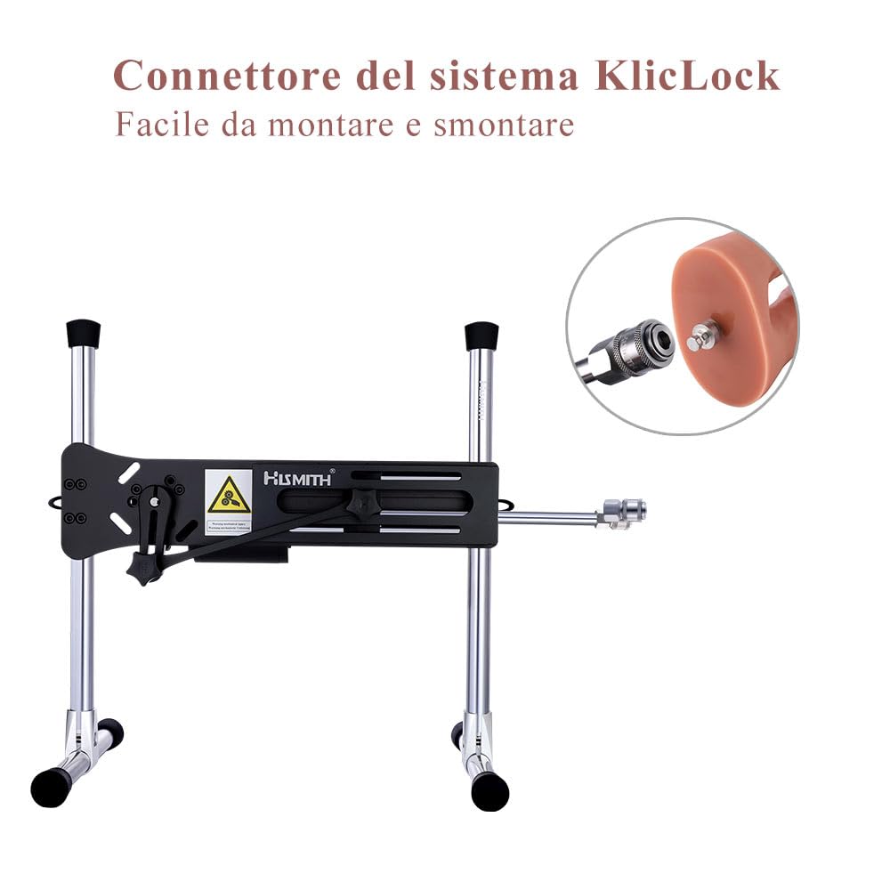 Hismith dildo realistico 16,5 cm dildo anale,dildo silicone per macchina del sesso,dildo doppio con sistema KlicLok, dildo per donna vagina e ano, anal dildo sex toys