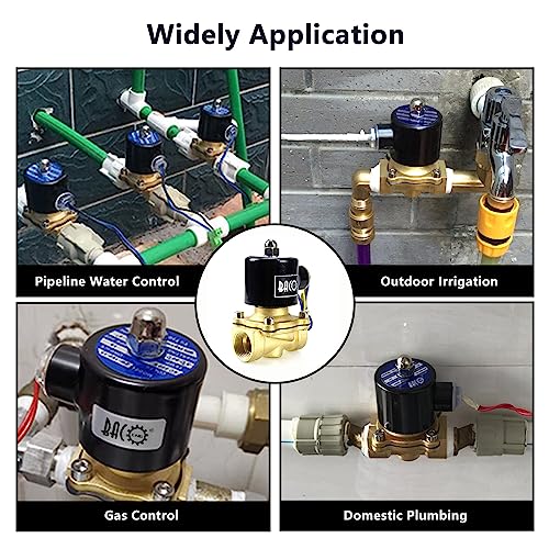 Bacoeng P1223 Viton 1/2 Inch Brass Electric Solenoid Valve thumb #4
