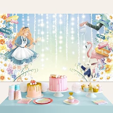 Cheerland Alice in Wonderland Backdrop Cover