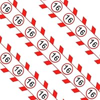 16 Geburtstag Deko,Absperrband 16 Geburtstag,7.5cmx30m Absperrband Verkehrszeichen rot/weiß,16 Geburtstag Männer,Absperrband Geburtstagsdeko für 16 Geburtstag Männer oder Frauen