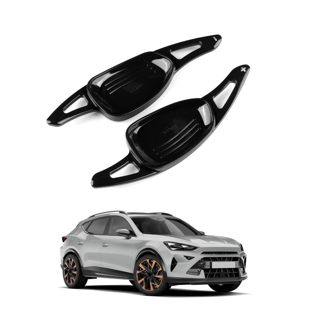 MAUXpIAO ABS Steering Wheel Rocker Extension Shift Paddles, for Seat Cupra Leon, Ateca, Formentor (2021-2025), Interior Gear Paddle Accessory rewr/Black/A