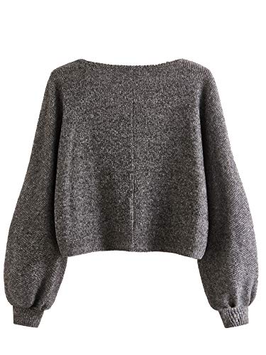 Image of SweatyRocks Women's Crewneck Long Sleeve Knit Crop Top Cropped Sweaters