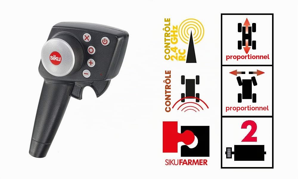 SIKU 6880 - Tracteur Télécommandé Fendt 939 À Piles, 1:32, Télécommande Incluse, Métal/Plastique, Vert, Compatible avec Accessoires