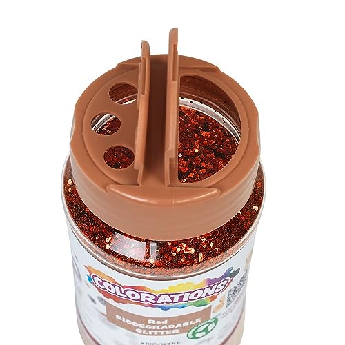 Purpurina biodegradable roja Colorations sin plásticos para proyectos infantiles 6