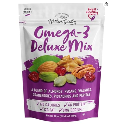Nature's Garden Omega 3 Deluxe Mix - Healthy Trail Mix, Power Up...