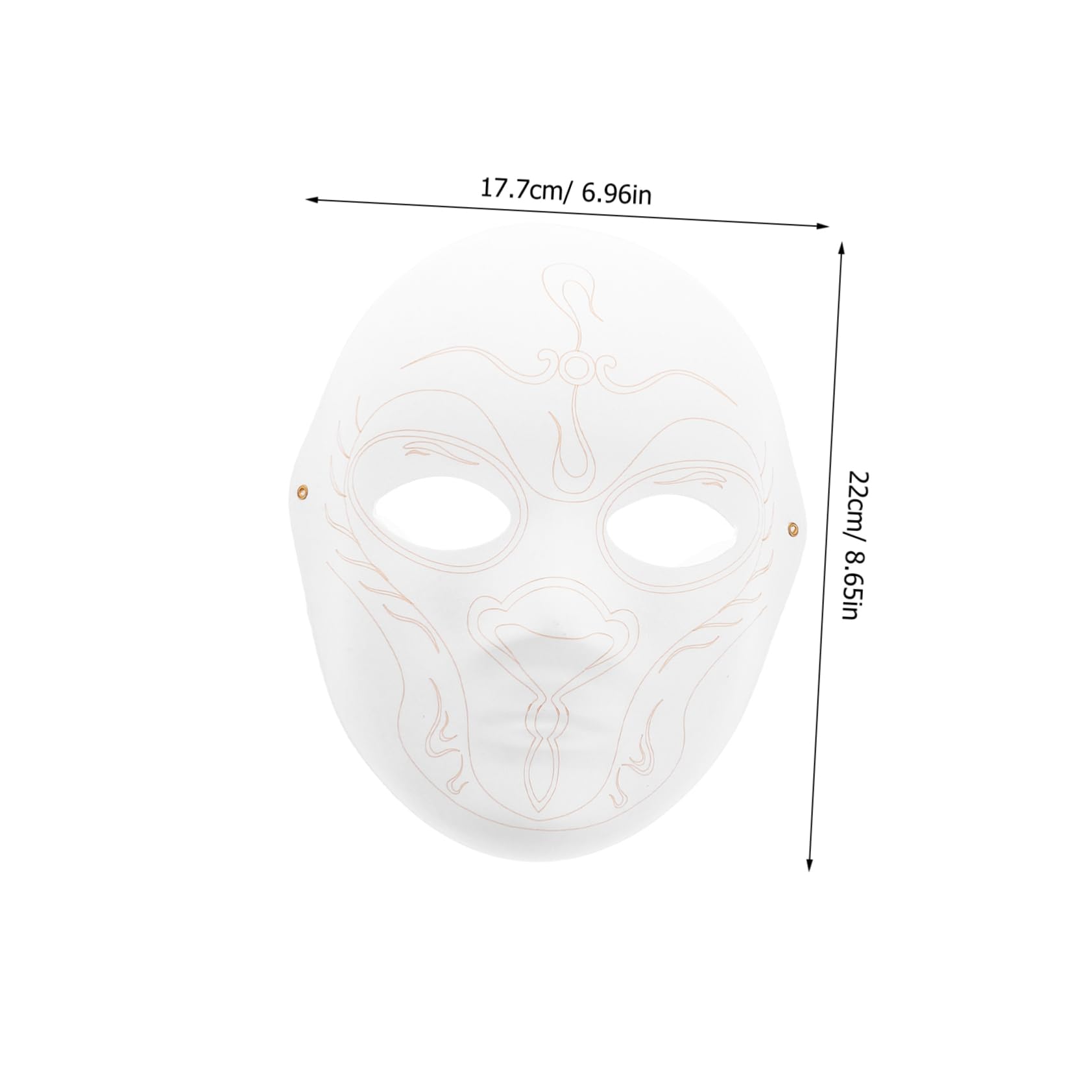 LIFKOME Paper Mache Mask White DIY Craft Mask Blank Masquerade Mask for Adults Boys and Girls Halloween Decorations