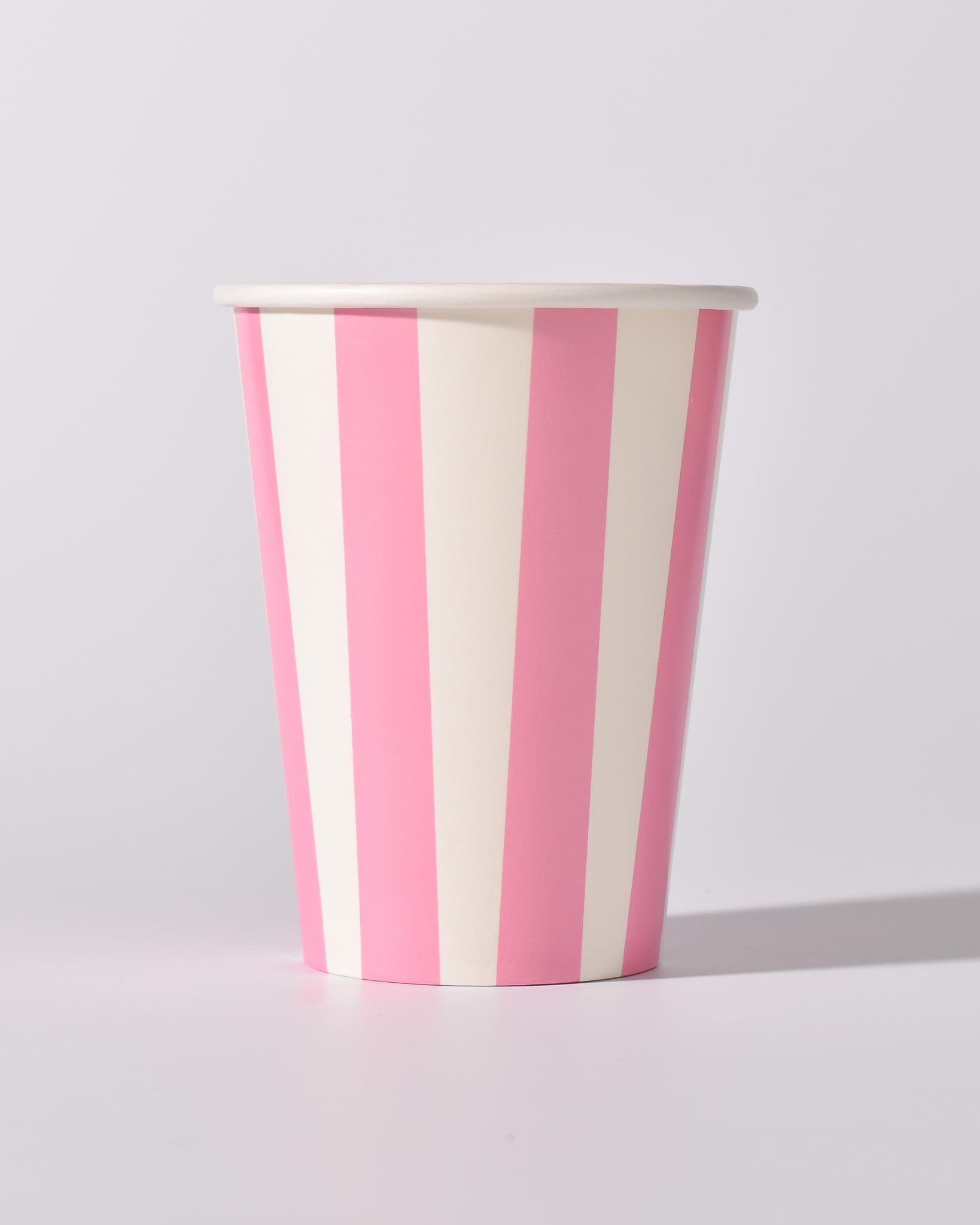 1000 Recyclable Candy Stripe Paper Cups – 3 Colours & 4 Sizes – Food Safe Cups for Cafés, Parties & Events (Pink, 12oz)