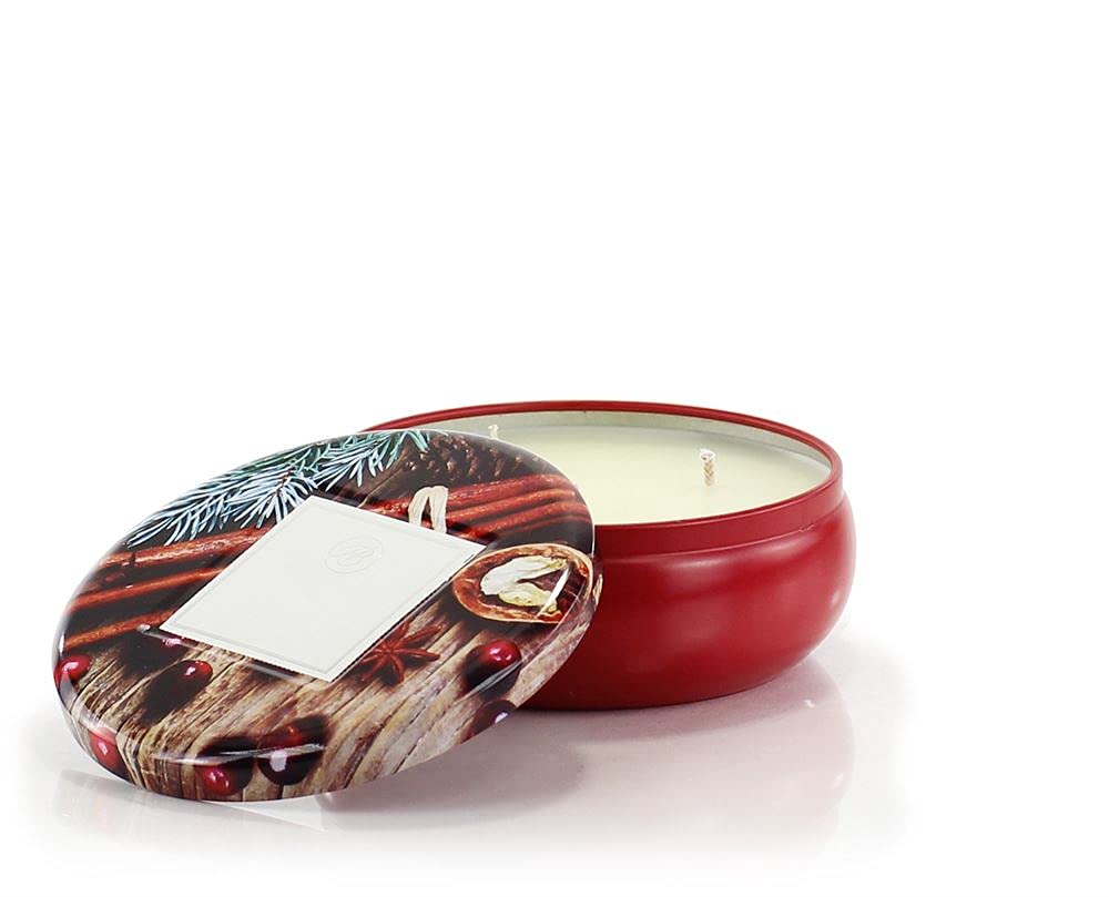 Ashleigh & Burwood Orange Scented Home 3 Wick Decorated Tin Candle Christmas Spice