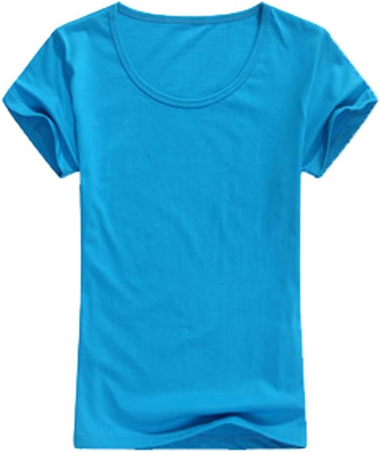 AM CLOTHES Girls Solid Color All Match Basic T-shirt Bubble Sleeves One Size