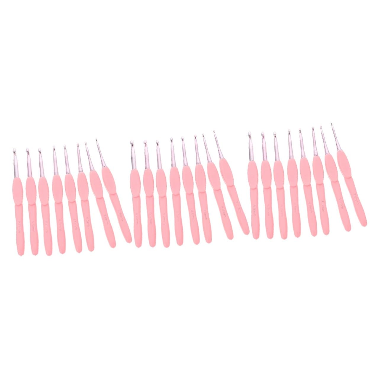 NUOBESTY 24pezzi Uncinetti Con Manico Ergonomico Strumenti Per Maglieria e Uncinetto Per Principianti e Esperti Comfort Ottimale Per Mani e Polsi