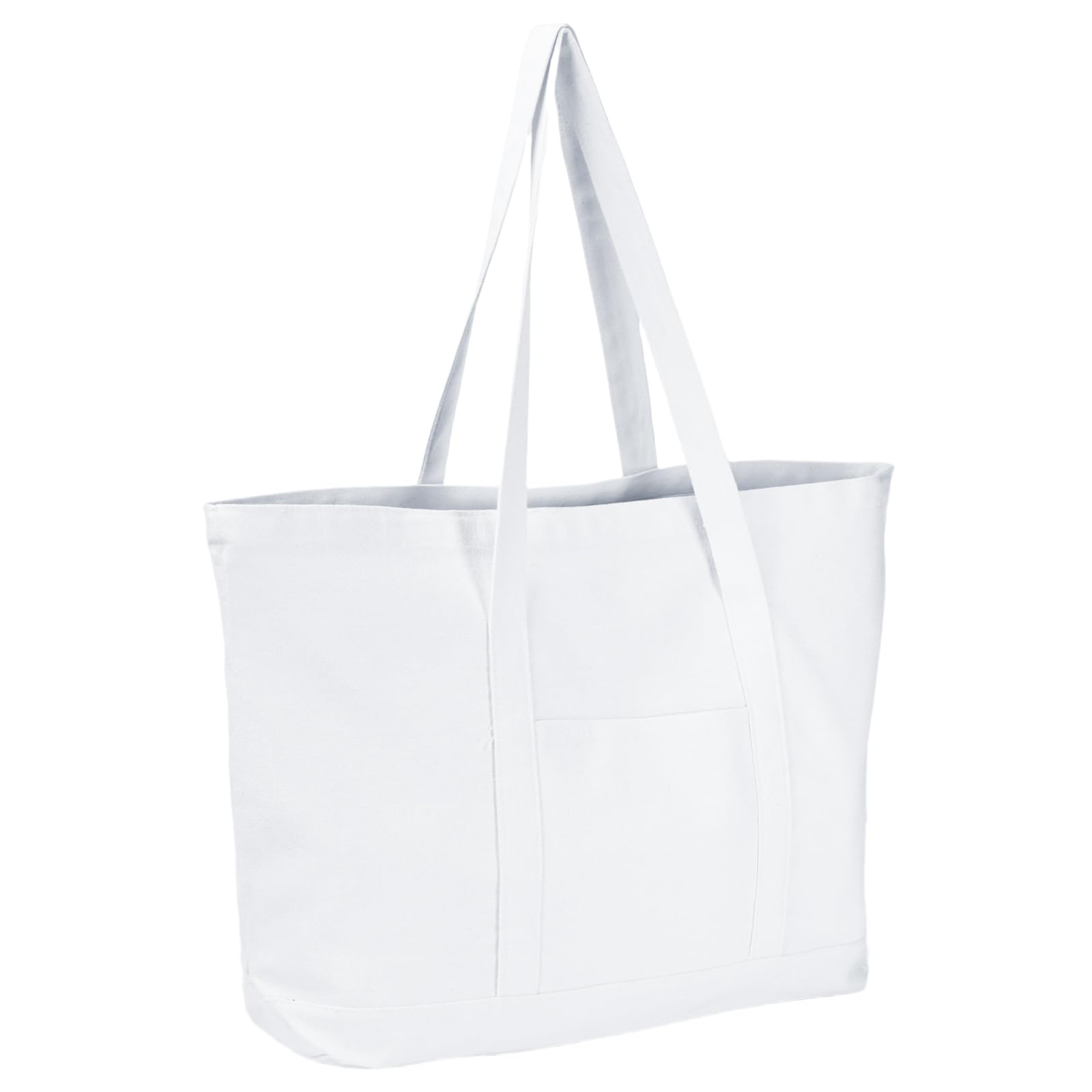 LNORMIA Large Canvas Tote Bag for Women 12OZ Reusable Cotton Grocery Shopping Bag with Pocket for Daily Travel Crafts Bag