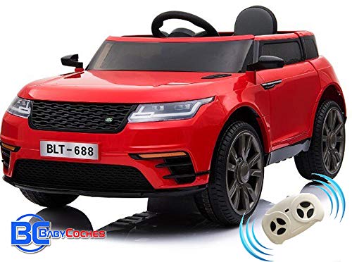 BC BABY COCHES Urban SUV Coche eléctrico para niñas y niños con batería 12v y Mando Control teledirigido para Padres (Rojo)