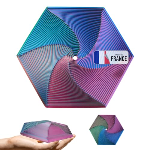 Fractal Fidget Hexagon Anti-Stress Imprimé en 3D Idées Cadeaux Adultes - Anniversaire Noel Fêtes Anxiété Format de Poche Bureau Petit Léger Gadget