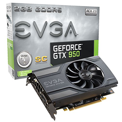 EVGA GeForce GTX 950 2GB SC Gaming, Silent Cooling Graphics Card 02G-P4-2951-KR